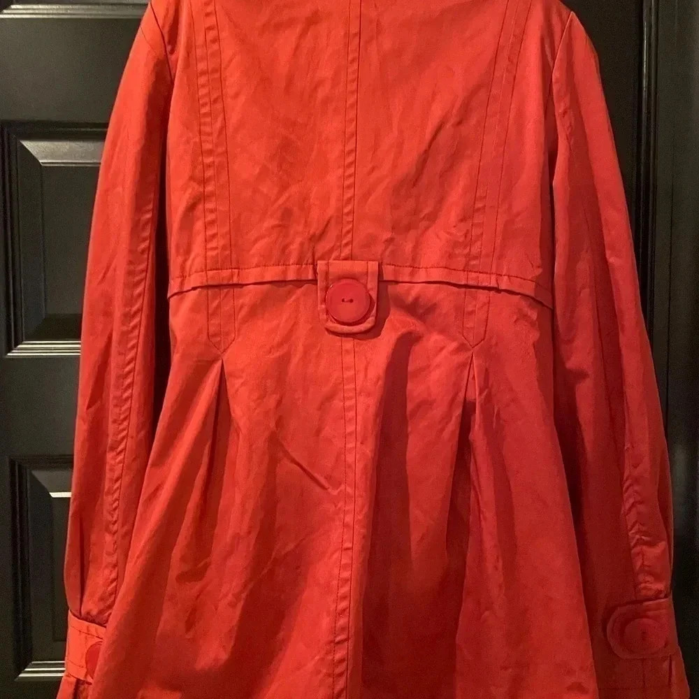 Forever 21 coral/orange coat- large - Picture 2 of 5